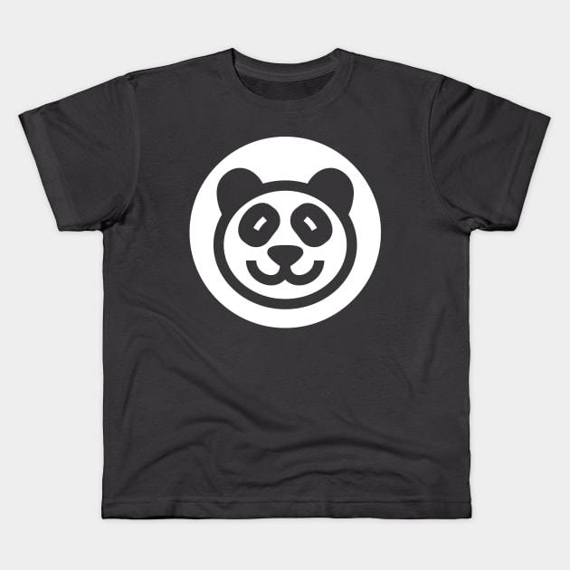 Cute Panda Icon in white Kids T-Shirt by Quire